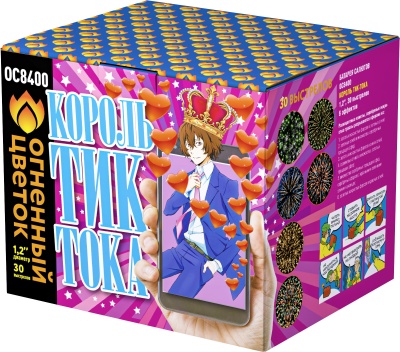 Король Тик-Тока Батарея салютов купить в Белинском | belinskij.salutsklad.ru